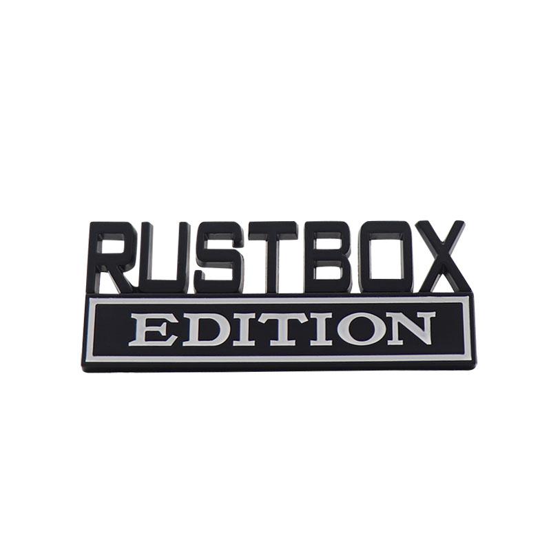 3D Car Styling RUSTBOX Edition for car Hood Fender trunk Rear Bonnet Nameplate Decal Emblem Badge Sticker