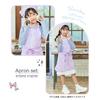 Arisana Kids Apron for Girls with Triangle Scarf, Sizes 100-150, J Walking Stick Lavender, Size S