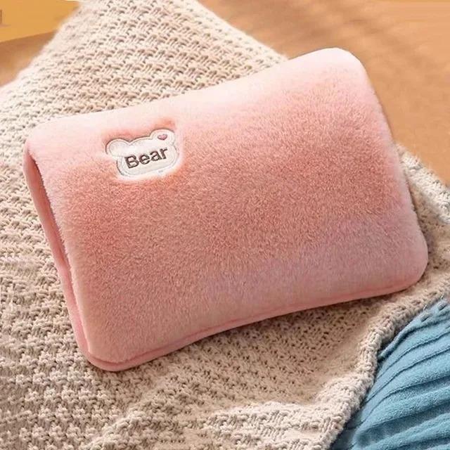 

Rechargeable Hot Water Bottle Cute Electric Hand Warmer EU Plug Reusable Hot Compress Bag Heating Pad Hand Pocket Warmer розовый