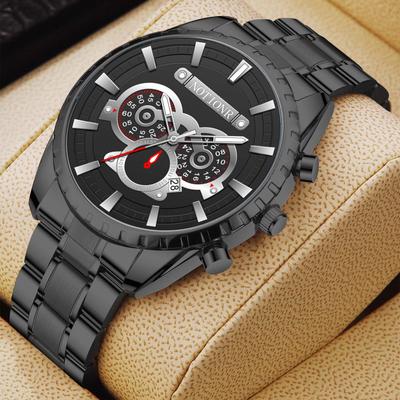 Freizeituhr Herren Quarz Hand Einfache Uhr Persönlichkeitsausdruck Uhr Edelstahl Uhr Kalenderuhr
