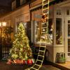 3M Santa Claus Climbing Ladder Light USB Plug 8 Flashing Modes Christmas Decoration for Home Xmas Tree Wall Window Decoration