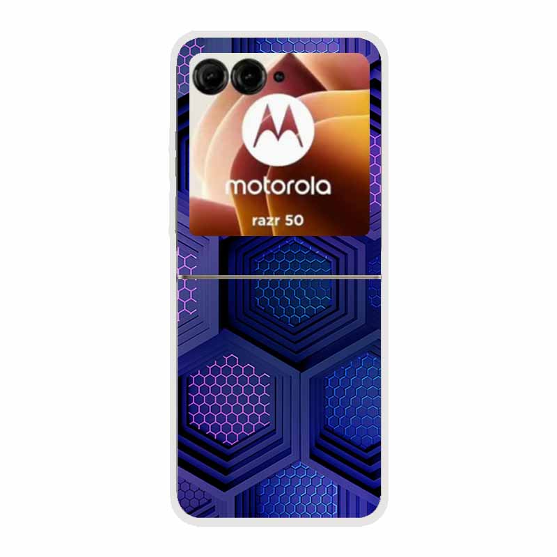 For Motorola Razr 50 Ultra Case Plastic Hard Painted Cartoon Transparent Back Cover Case for Motorola Razr 50 5G Hard PC Case 50