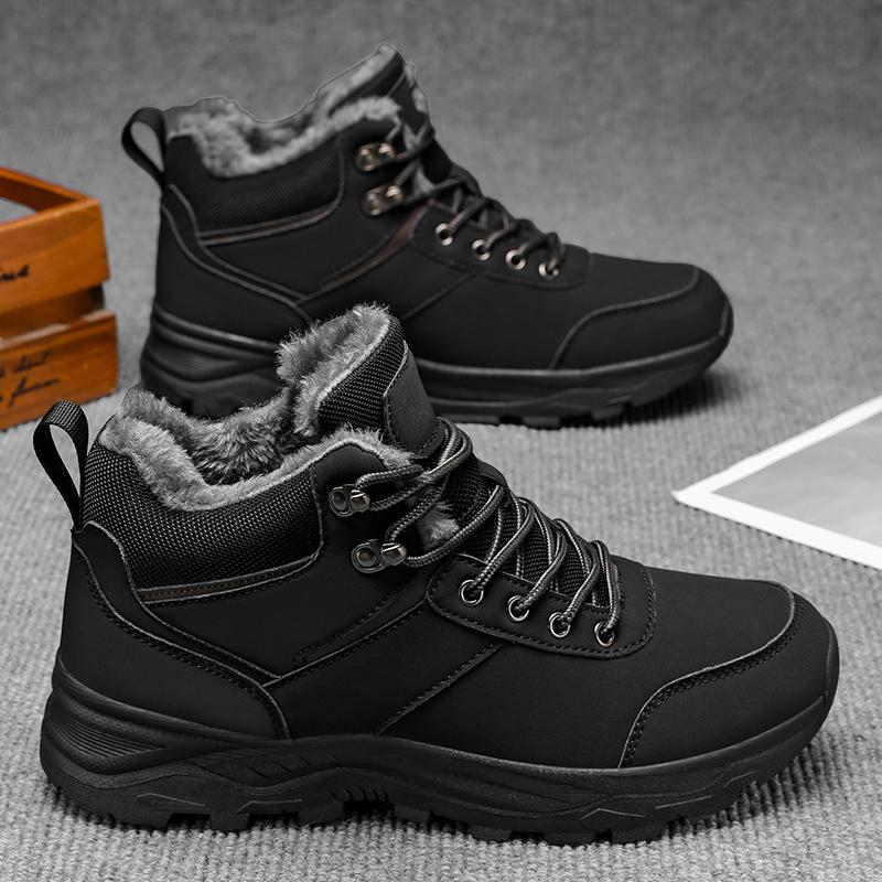 

ТУИНАНЛЕ Мужские зимние ботинки Теплые утепленные походные ботинки Уличные сноубутсы Нескользящие Высокое качество 48