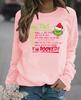 Unisex Christmas Green Grinch Hoodie with Letter Print