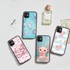 Cartoon Axolotl Cute For IPhone 16 15 14 13 12 11 Pro Max X XS MAX Plus Translucent Black Phone Cover