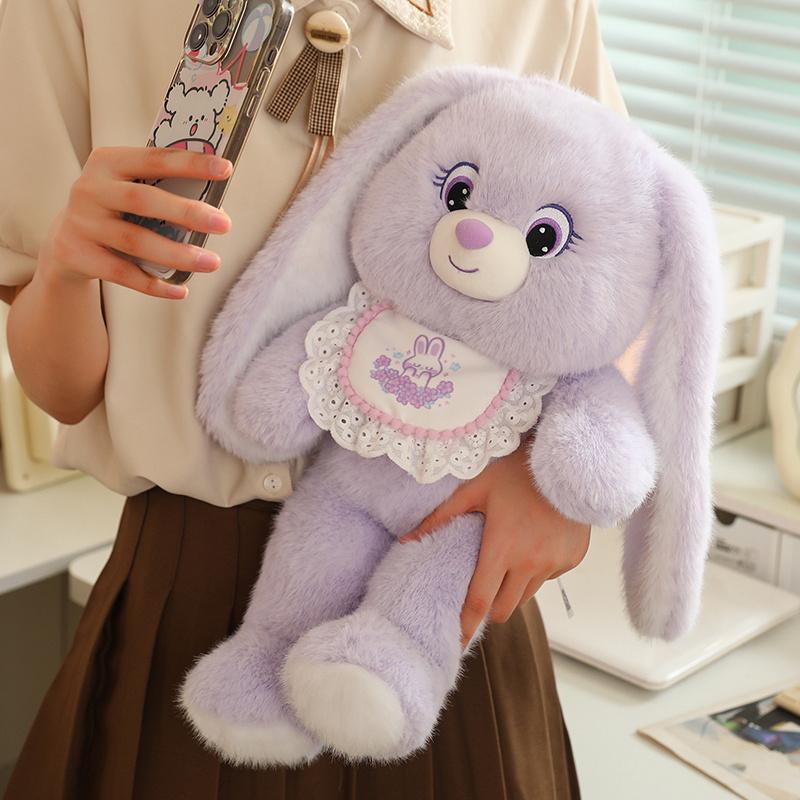 28/42/55cm Long Ear Rabbit Soft Plush Toys Sleeping Bunny Cartoon Stuffed Animal Dolls Baby Appease Pillow Birthday Gift