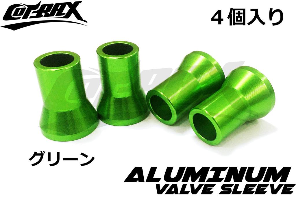 COTRAX TR413 Aluminum Air Valve Sleeves, 4 Piece Set, For Rubber Valves, Lightweight Aluminum,