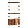 4 Tier Bookshelf 80 X 30 X 180 Cm Reclaimed Wood Brown
