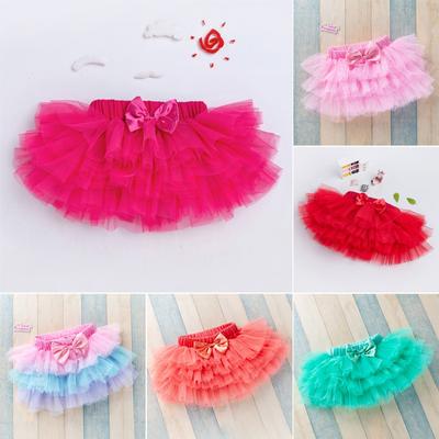 Kleinkind Baby Mädchen Mesh Tutu Rock Prinzessin Kurzer Rock mit Schleife