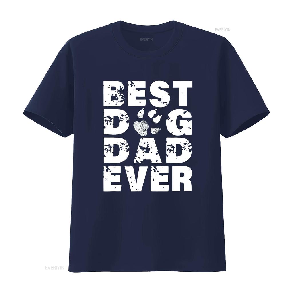 Best Dog Dad Ever T Shirt Father vintage Washed Versatile Stretched Slightly homme Top For Everyday Wear streetwear Stylish
