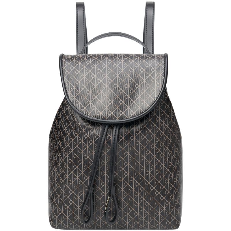 

Calvin Klein Fashion Versatile Daily Commuter Fabric Backpack Women Backpacks Space-Black 4F3507G-2XA Basic Set (Bag)
