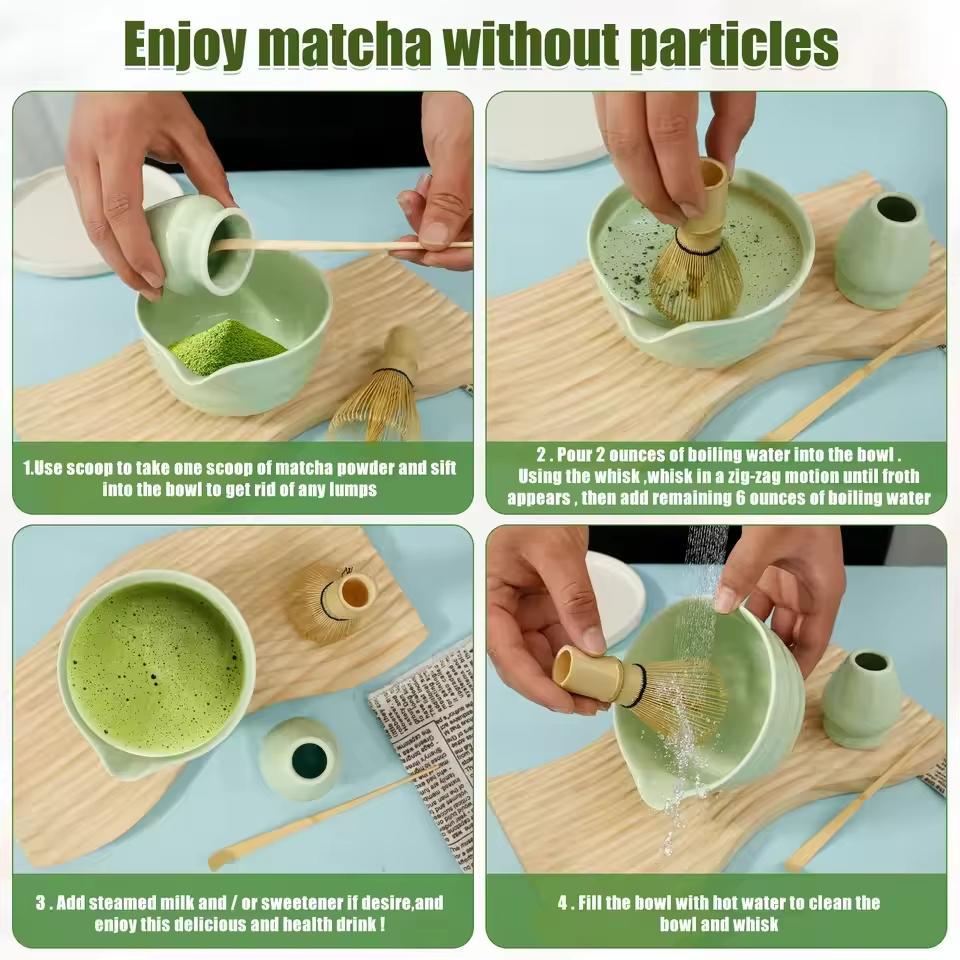 Matcha Whisk Set includes Matcha Whisk and Scoop The Perfect Bamboo Whisk for Matcha Tea Japanese Tea Making Tools