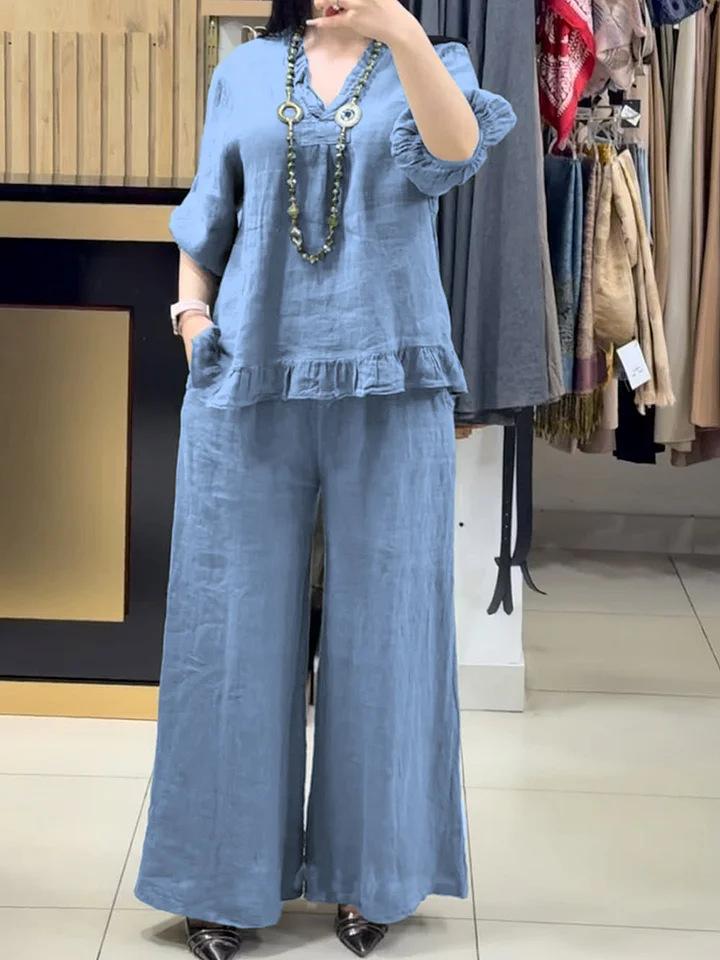 Cross-border explosive women's fashion casual loose short-sleeved large-size suit women