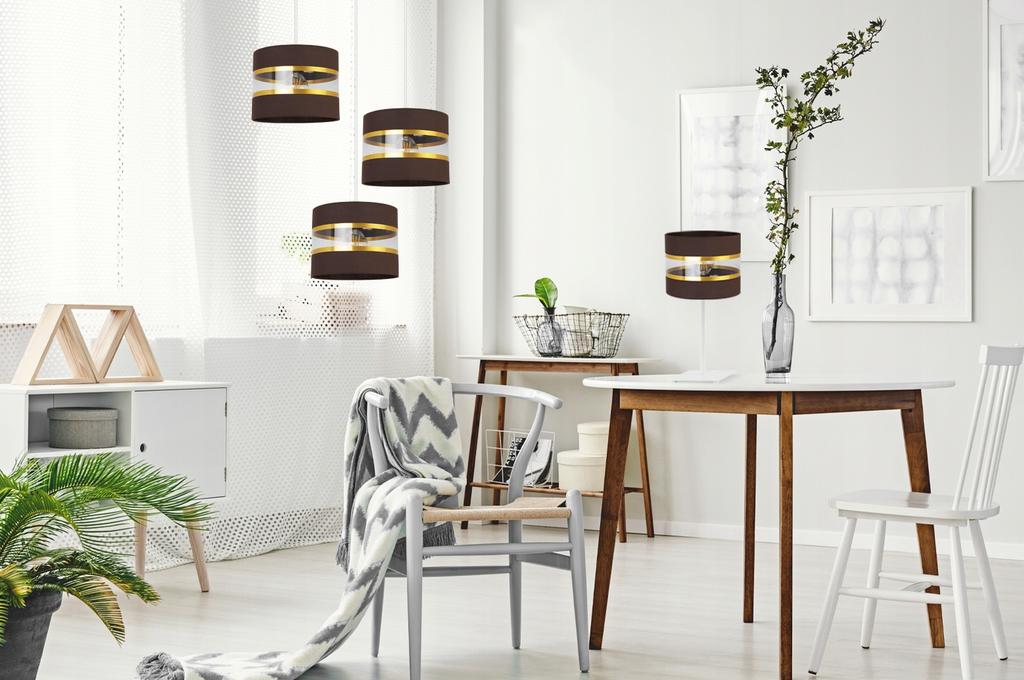 Night Table Lamp, Elegant Gold Lampshade, 20 Cm