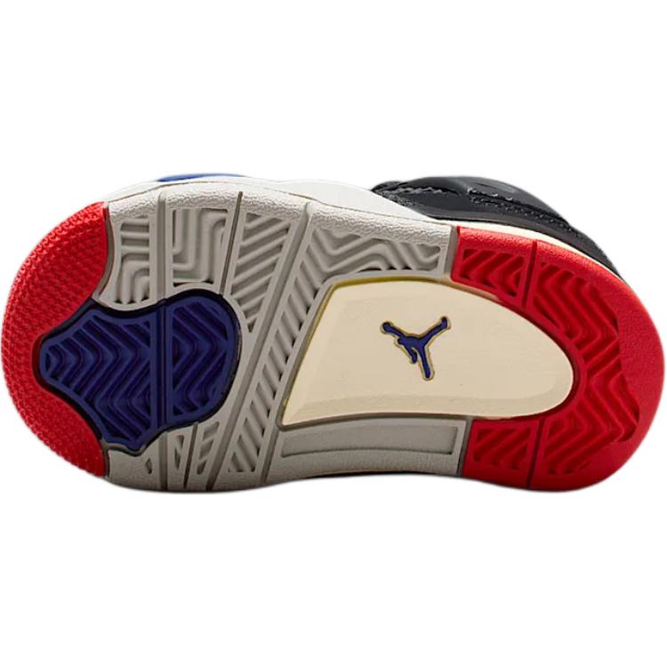 Jordan Air Jordan 4 Mittelhohe Kleinkindschuhe Schwarz Blau Säugling und Kleinkind IB4387-003