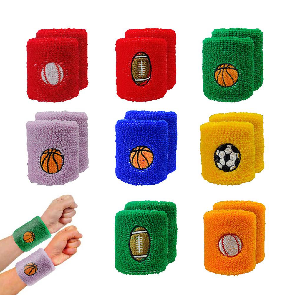 16 Packs Outdoor Sports Wristbands Multi-purpose Wristbands for Children Breathable Wristbands for Football Basketball Running