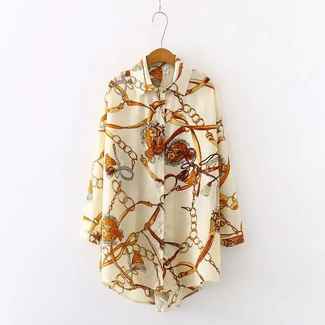 

Женские весенне-летние топы больших размеров, повседневные женские блузки больших размеров, шифоновая блузка с рукавами три четверти, свободные топы, уличные рубашки S