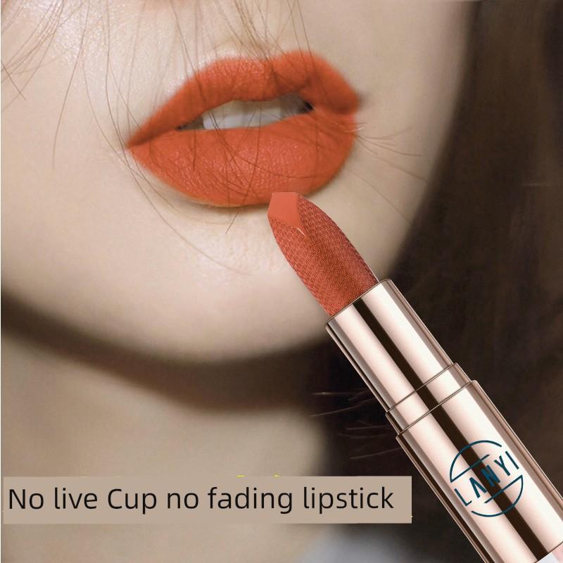 Big Brand Genuine Goods Non-Fading No Stain On Cup Carrot Lipstick Waterproof Smear-Proof Yellow Skin White Nature Matte