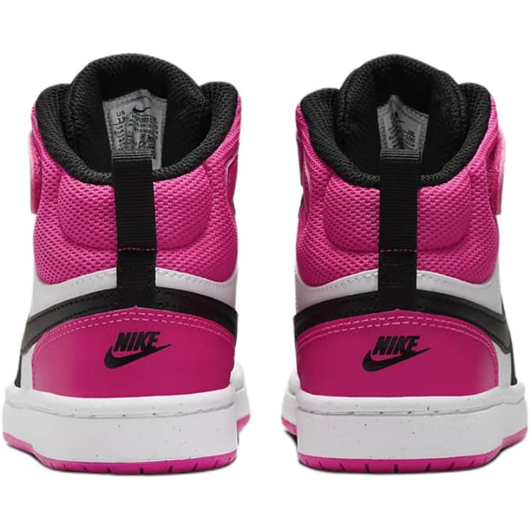 Nike Court Borough Mid 2 PSV Fierce Pink Kids Sneakers White Black HV0935-100