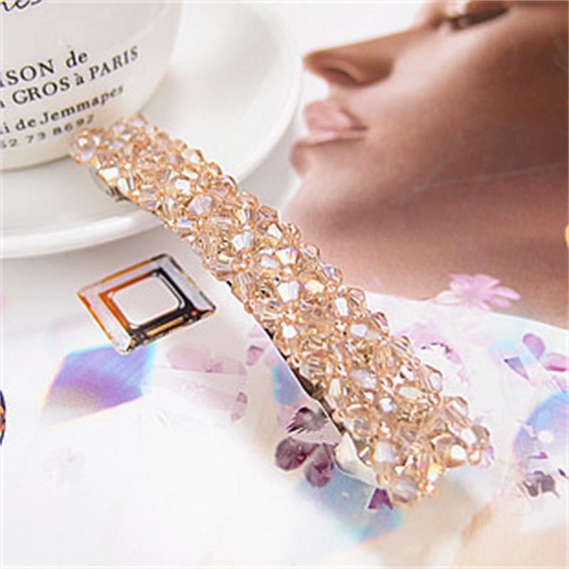 Haarspange Gewebte Spange Haarnadel Damen Vierreihige Spange Kopfspange Damen Haargummi Haarschmuck Angelschnur