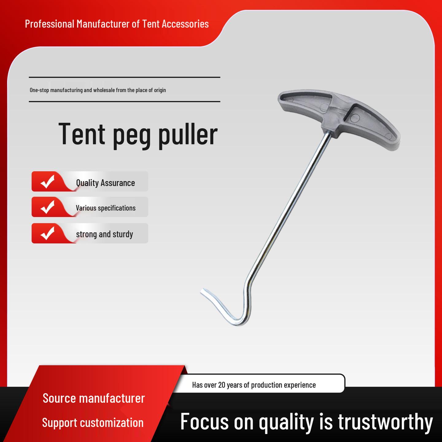 Tent Tool Set: Peg Puller & Pegs Accessories