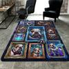 Cybernetic Bulldog Portraits Pattern Rug Floor Mat for Living Room or Bedroom Soft and Comfortable Carpet a Gift for Birthday and Holiday.