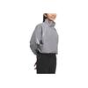 Adidas Fustl W P Jkt2 Stand Collar Loose Comfortable Sports Casual Jacket Women Jackets Gray JM6196