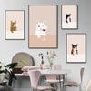 Funny Cat Poster White Cats Taste Red Wine Canvas Painting Cat Lover Gifts Kitchen Wall Art Pictures for Living Room Home Decor