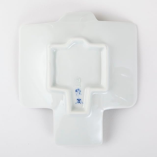 24to3 Kimono-Shaped Plates, Hand-Painted Temari Flower Kimono Individual Plates with Floral Pattern