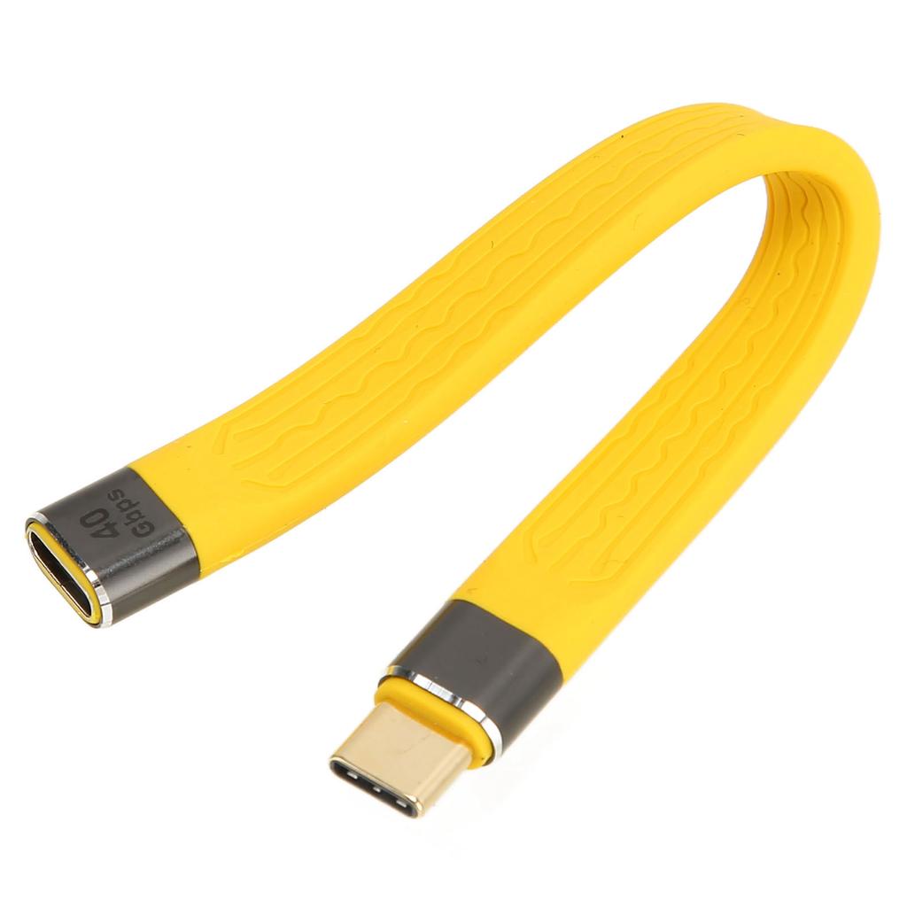 Short USB C to USB C Flexible Cable Type C Male to Female PD 100W 5A Fast Charge 40Gbps Data Transfer Cable