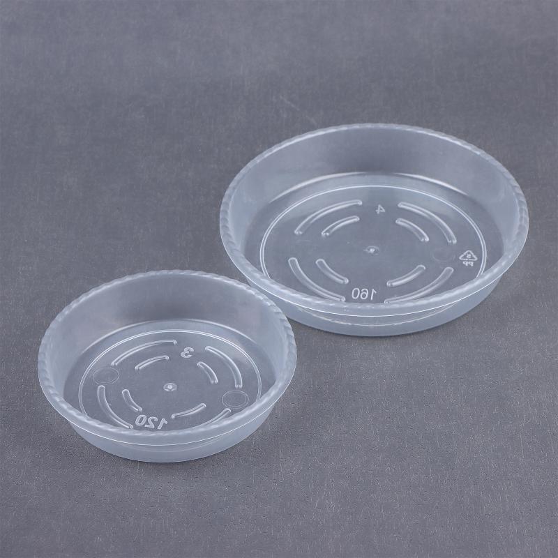 10Pcs  Round Flower Pot Tray Clear Desktop Plant Saucer Plastic Trash Storage Flower Pot Base Home