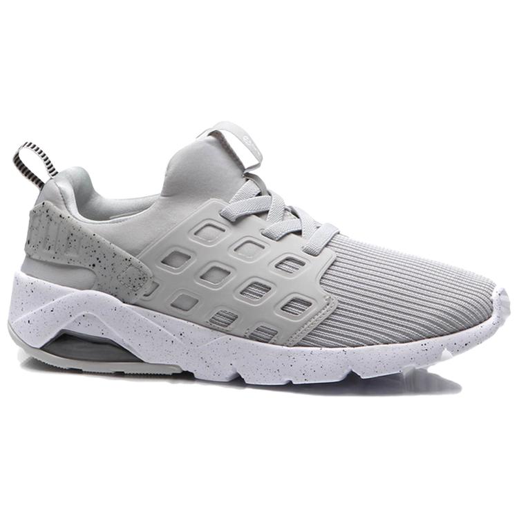 New LINING Bubble Casual Shoes Women's Low top Gray White AGLM022-2