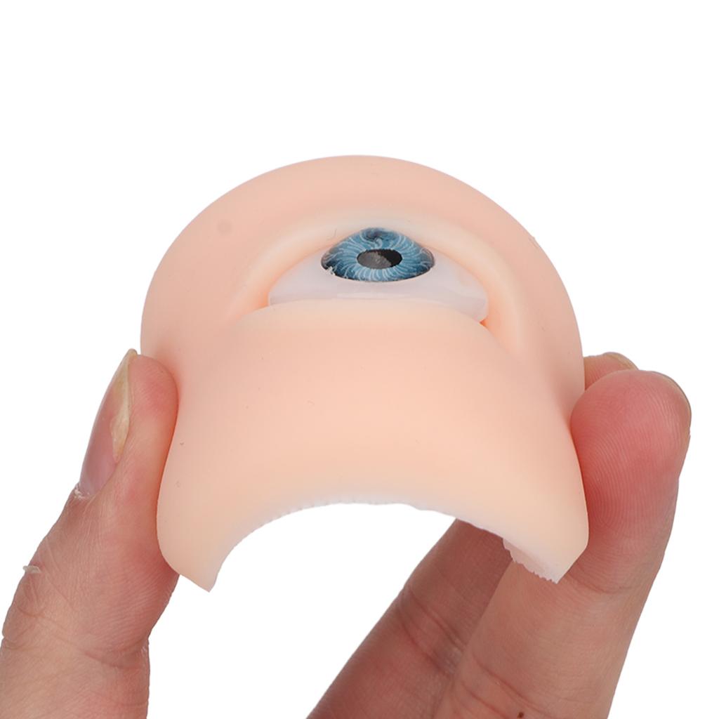 1 Pair Soft Silicone Eye Model Flexible 5D for Practicing Piercing Suture Makeup Tching Instructions