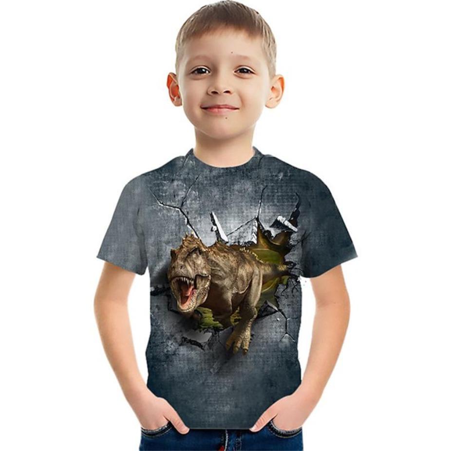 Kids T-shirts O Neck Tops Polyester Casual Sportwear Comfortable Tees Short Sleeve 3d Print T Shirt