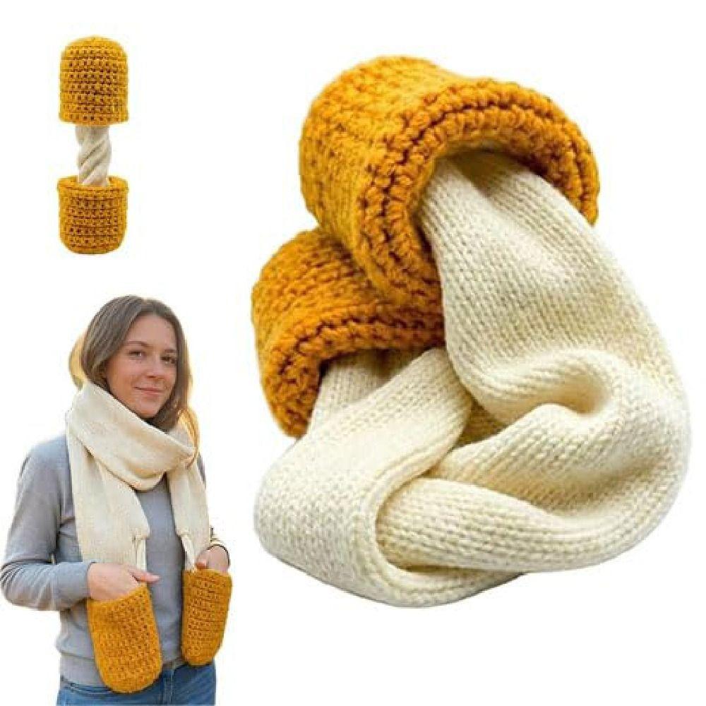 Warm Cheese Stick Scarf Windproof Hand-Knitted Scarf Mozzarella Stick Scarf  Winter/Autumn Scarf