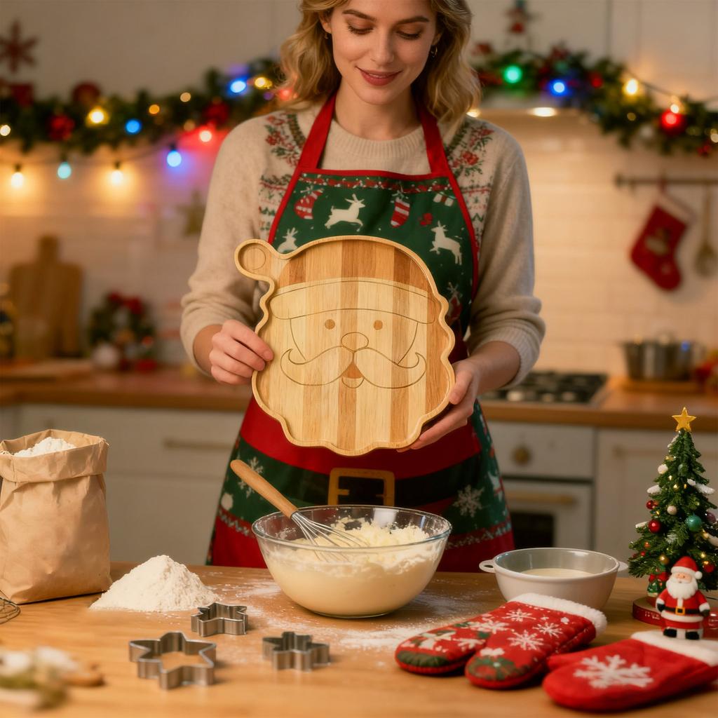 Christmas Platter Serving Platter Wooden Snack Platter Suitable For Christmas Vegetable Platter Food Cheese Platter