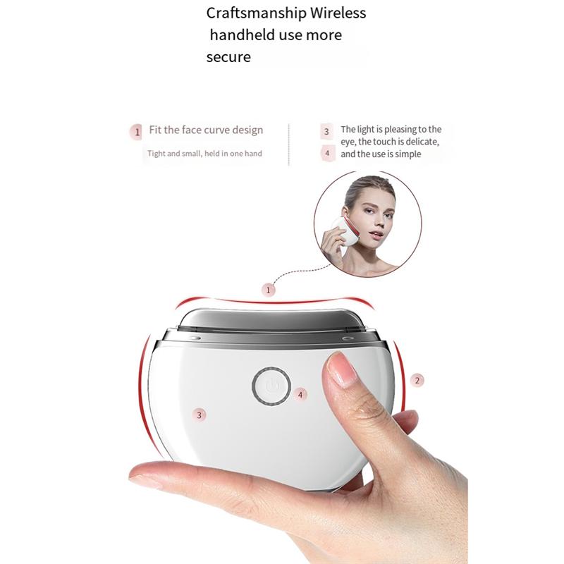A04V Electric Facial Massager With 3 Levels Of Heating And Anti-Aging, Neck And Face Lifting