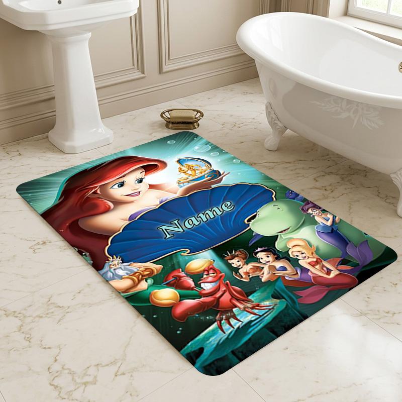 Personalized Name Princess Fantasy Living Room Non-Slip Area Rug Soft Carpet for Bedroom Kids Playroom Sofa,Office Home Decor Doormat