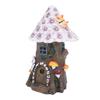 Flower House Statue Solar Light Yard Lawn Ornament Decoration Solar Mushroom House Statue Light for 