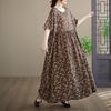 Short Sleeve Plus Size Vintage Floral New In Dresses for Women Casual Loose Maxi Long Summer Dress