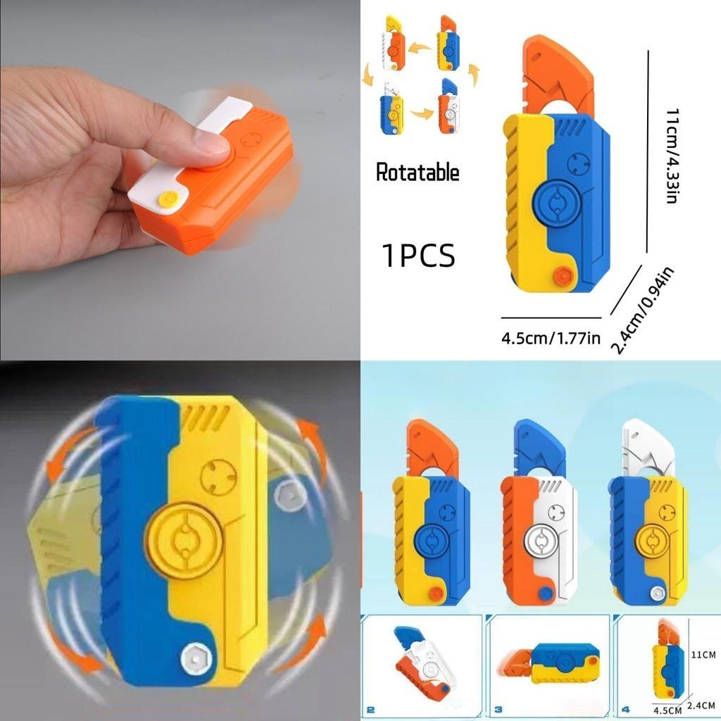 Mini-Schwerkraftkreisel Drehende Karotte Klappschaufel Modell Fingerkarottenmesser Anhänger Tiktok Dekompression Spielzeug Kunststoffmaterial