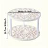 360° Rotating Brush Holder - Sleek White Plastic Organizer Large Capacity Makeup Brush Storage Bucket, Multi-Functional Rack