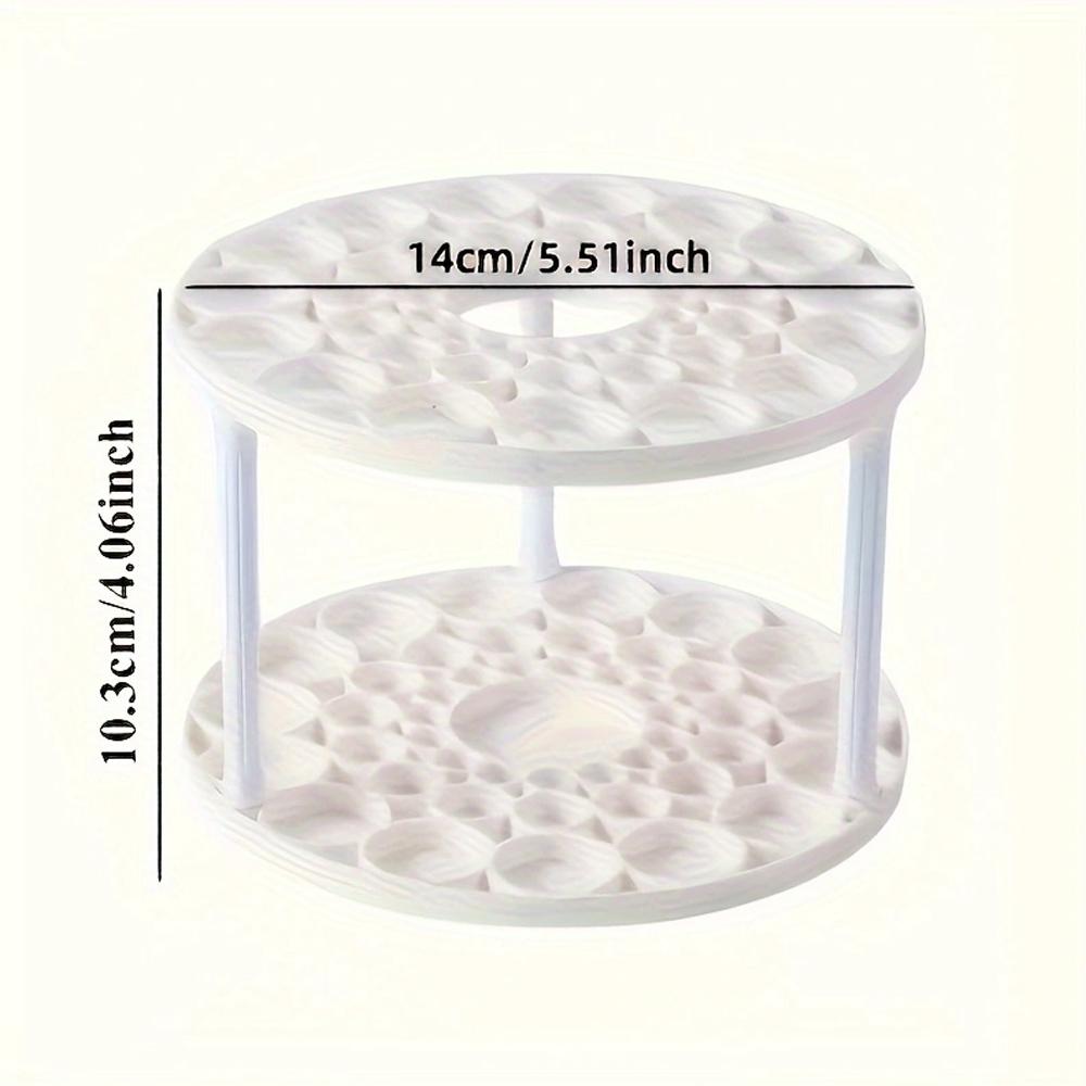 360° Rotating Brush Holder - Sleek White Plastic Organizer Large Capacity Makeup Brush Storage Bucket, Multi-Functional Rack