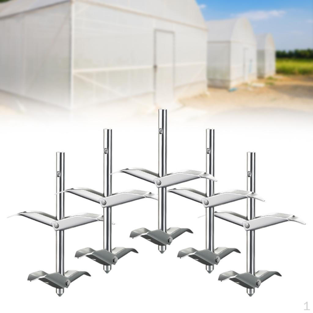 

5 грунтовых анкеров для поддержки виноградных шпалер в теплицах и садах Large серебряный