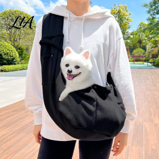 Compact Pet Travel Sling Crossbody Cat Carrier, Portable Hands Free Sling, Snap Closure, for Teddy Carrying Bag with Safety Buckle Small Dogs And Cats