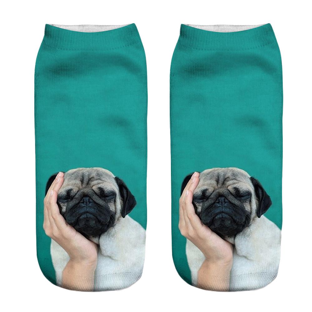 Popular Funny Unisex Short Socks 3D Dog Printed Anklet Socks Casual Socks