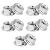 10PCS Fine Thread Hex Hexagonal Nut Flange Nuts Fastener with Pad
