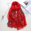 Sunscreen Ice Silk Scarf Scarves Wrap Fashion The Big Beach Towel Women Printed Thin Micro-through Air-conditioning Shawl 180cm