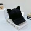 New Adjustable Hat Solid Color Cute Cat Ears Baseball Cap Trendy Cartoon Dad Hat Casual Couple Sun Hats For Women