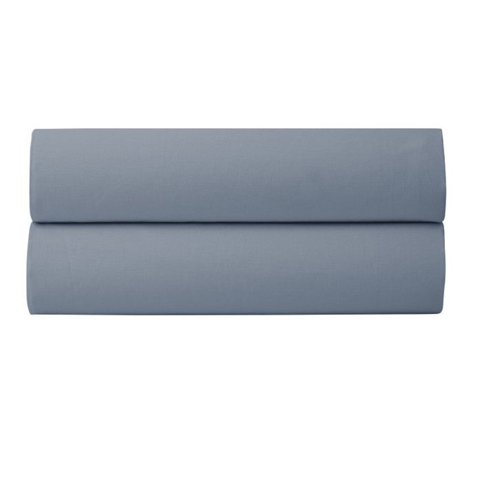 Drap housse percale "Julian" avec bonnet 35 cm toutes dimensions Coton Pur - Julian Blue Jean - 200 x 200 cm bonnet de 35 cm